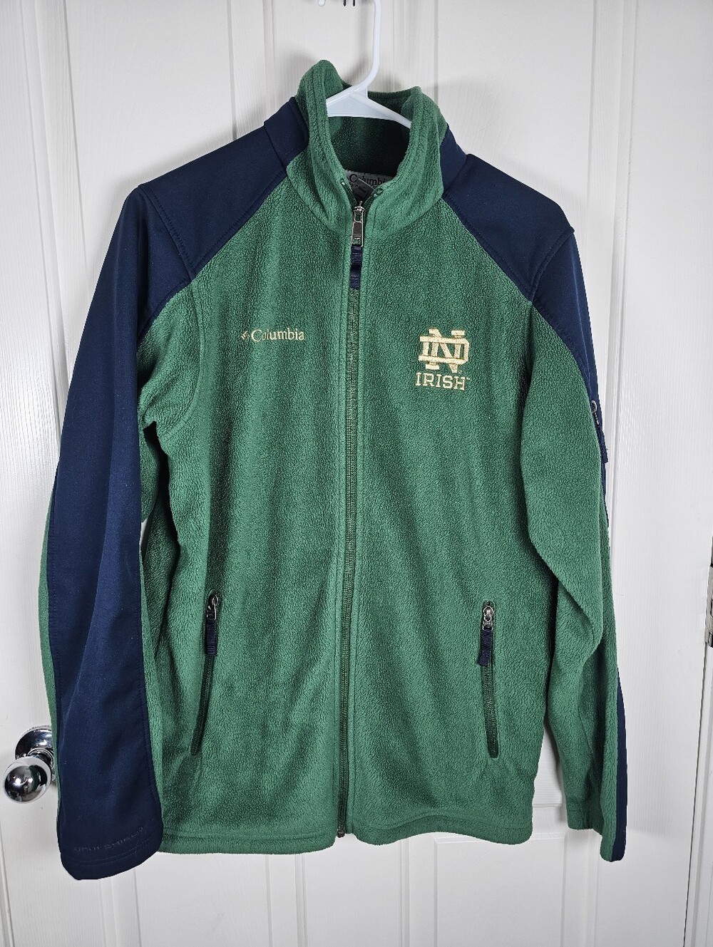 Columbia Notre Dame Fighting Irish Fleece Jacket Mens Coat Size S